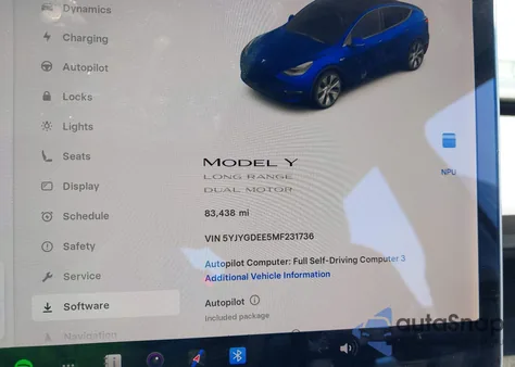 2021 Tesla Model Y Long Range Dual Motor All-Wheel Drive из США, поврежденный, VIN 5YJYGDEE5MF231736